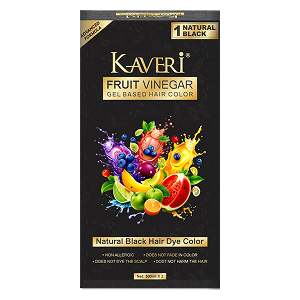 Kaveri Fruit Vinegar Gel Based Hair Color – Natural Black